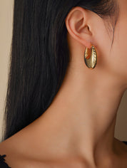 Avi Chunky Hollow Bold Hoop Earrings