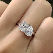 Toi Et Moi 2-Stone Ring In Lab Created Moissanite