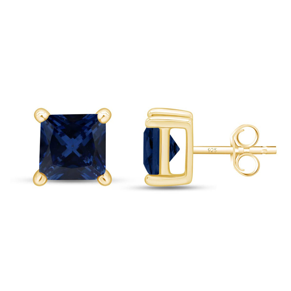 
                      
                        Princess Cut Simulated Tanzanite Martini Stud Earrings For Womens In 925 Sterling Silver
                      
                    