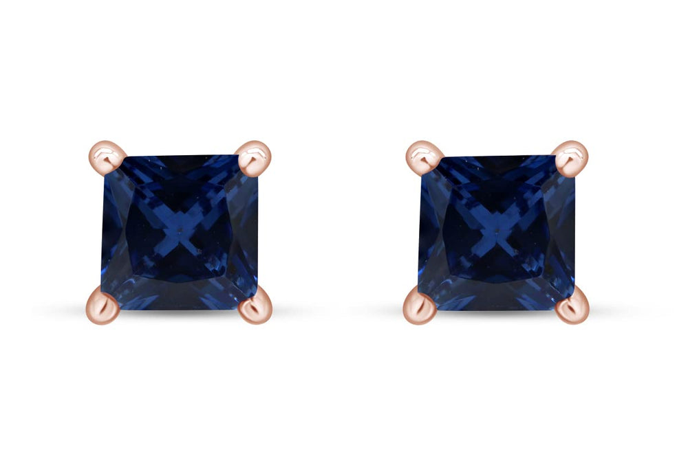 
                      
                        Princess Cut Simulated Tanzanite Martini Stud Earrings For Womens In 925 Sterling Silver
                      
                    