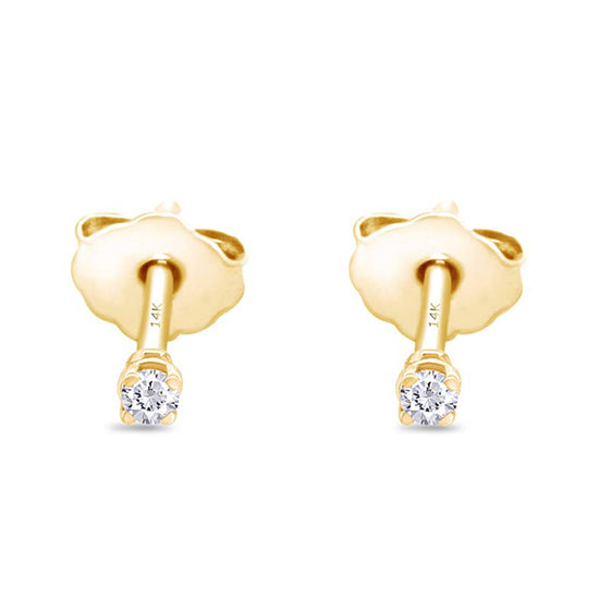 Load image into Gallery viewer, AFFY Round Natural Diamond Stud (IGI Certified 0.70 ct &amp;amp; up) Plus Quality Friction Back Earrings in 14k Solid Gold, 0.04 Ctw - 2.00 Ctw Gift For Her
