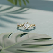 Halo Promise Lab Grown Diamond Ring Oval and Round