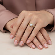Cushion Shaped Promise Lab Grown Diamond Ring