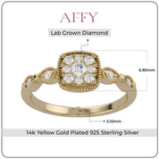 Cushion Shaped Promise Lab Grown Diamond Ring