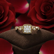 Cushion Shaped Promise Lab Grown Diamond Ring