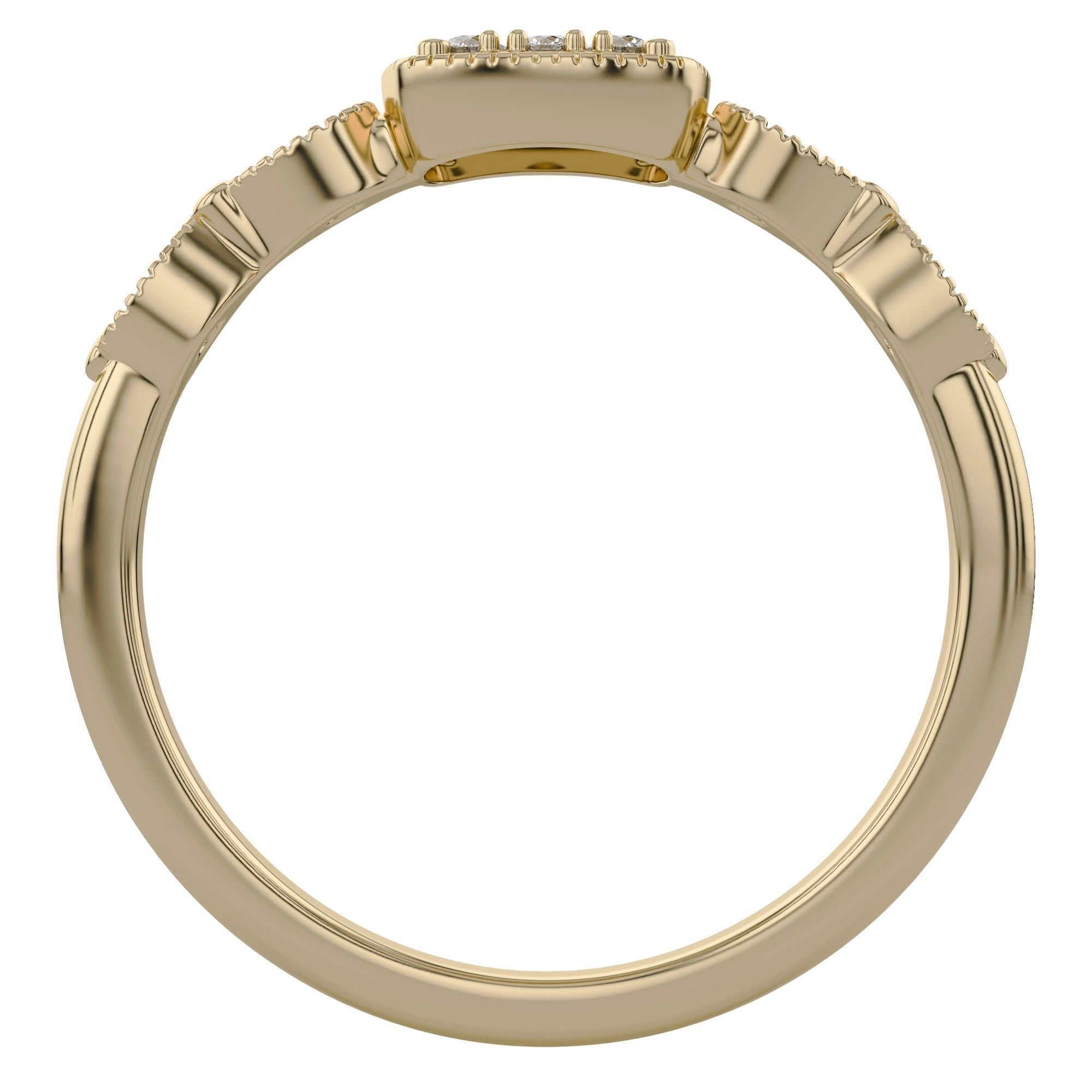 Cushion Shaped Promise Lab Grown Diamond Ring