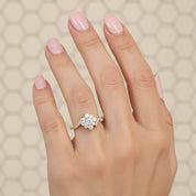 Floral Style Bypass Promise Lab Grown Diamond Ring