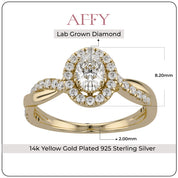 Twisted Halo Promise Lab Grown Diamond Ring