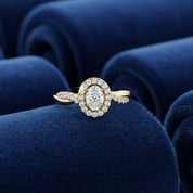 Twisted Halo Promise Lab Grown Diamond Ring