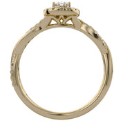 Twisted Halo Promise Lab Grown Diamond Ring