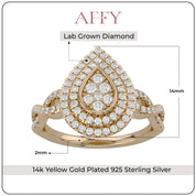 Infinity Teardrop Double Halo Lab Grown Diamond Ring