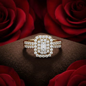 Double Halo Bridal Set Lab Grown Diamond Ring