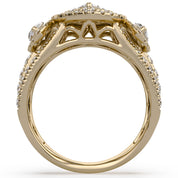 Marquise Cut Halo Engagement Lab Grown Diamond Ring