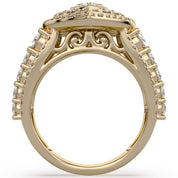 Double Halo Teardrop Engagement Lab Grown Diamond Ring