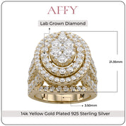 Oval Frame Halo Engagement Lab Grown Diamond Ring