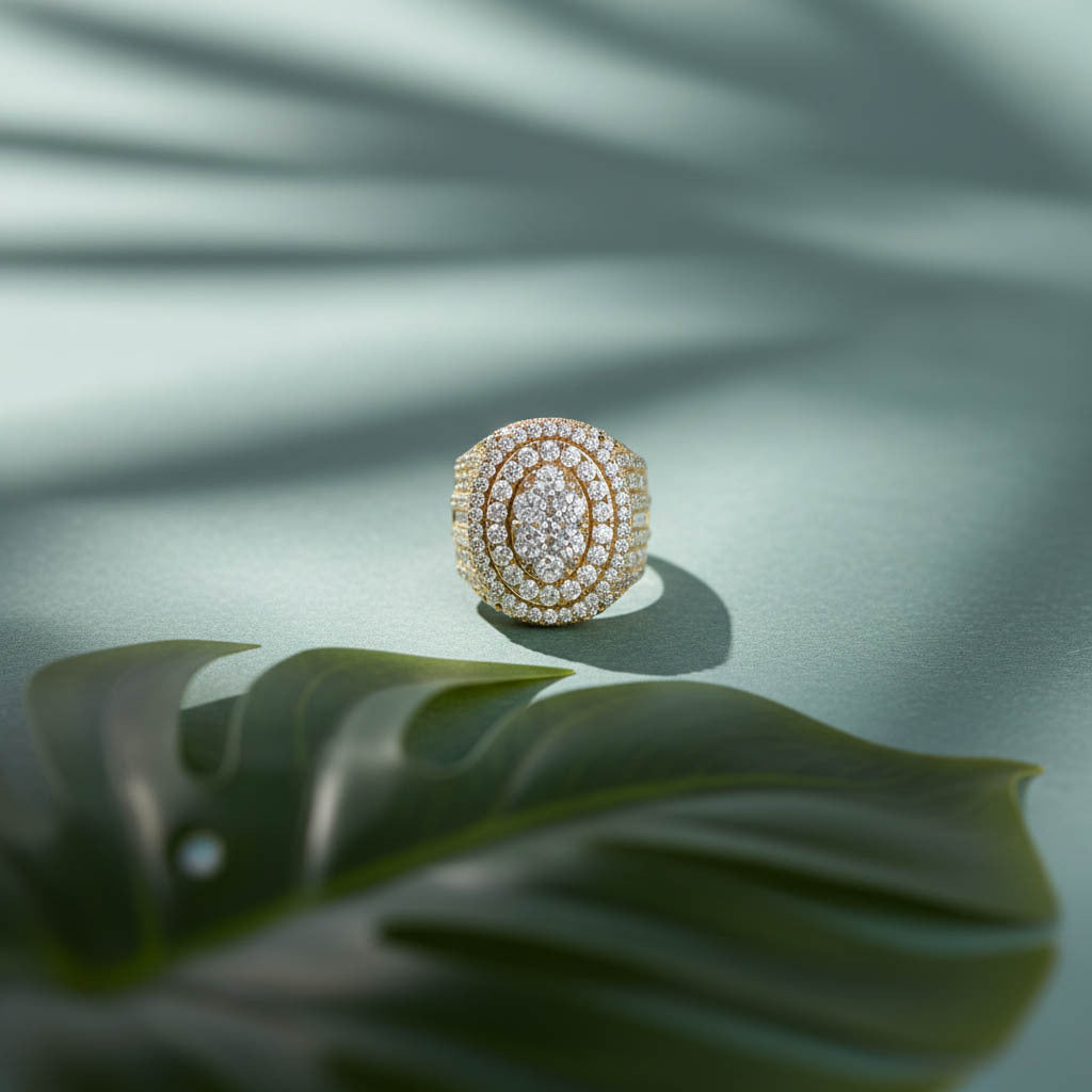 Oval Frame Halo Engagement Lab Grown Diamond Ring