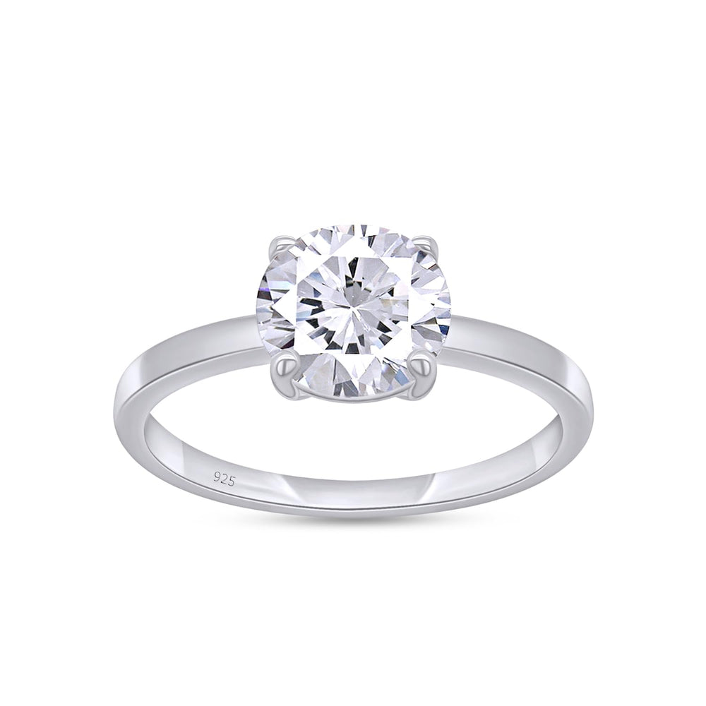 
                      
                        1 Carat Round Lab Created Moissanite Diamond Solitaire Engagement Ring For Women In 925 Sterling Silver Or 10K Or 14K Solid Gold
                      
                    