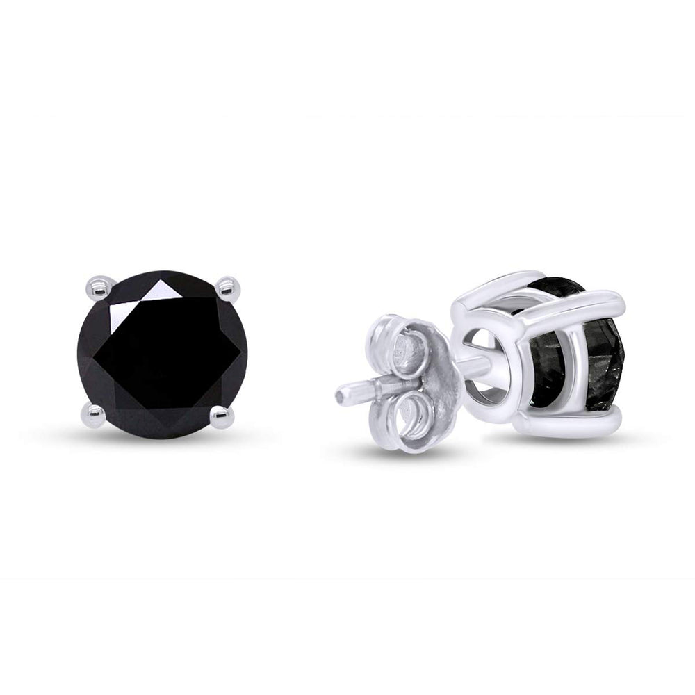 
                      
                        Round Black Natural Diamond Friction Back Stud Earrings For Womens And Mens In 14k Gold (0.04 to 0.25 Cttw)
                      
                    