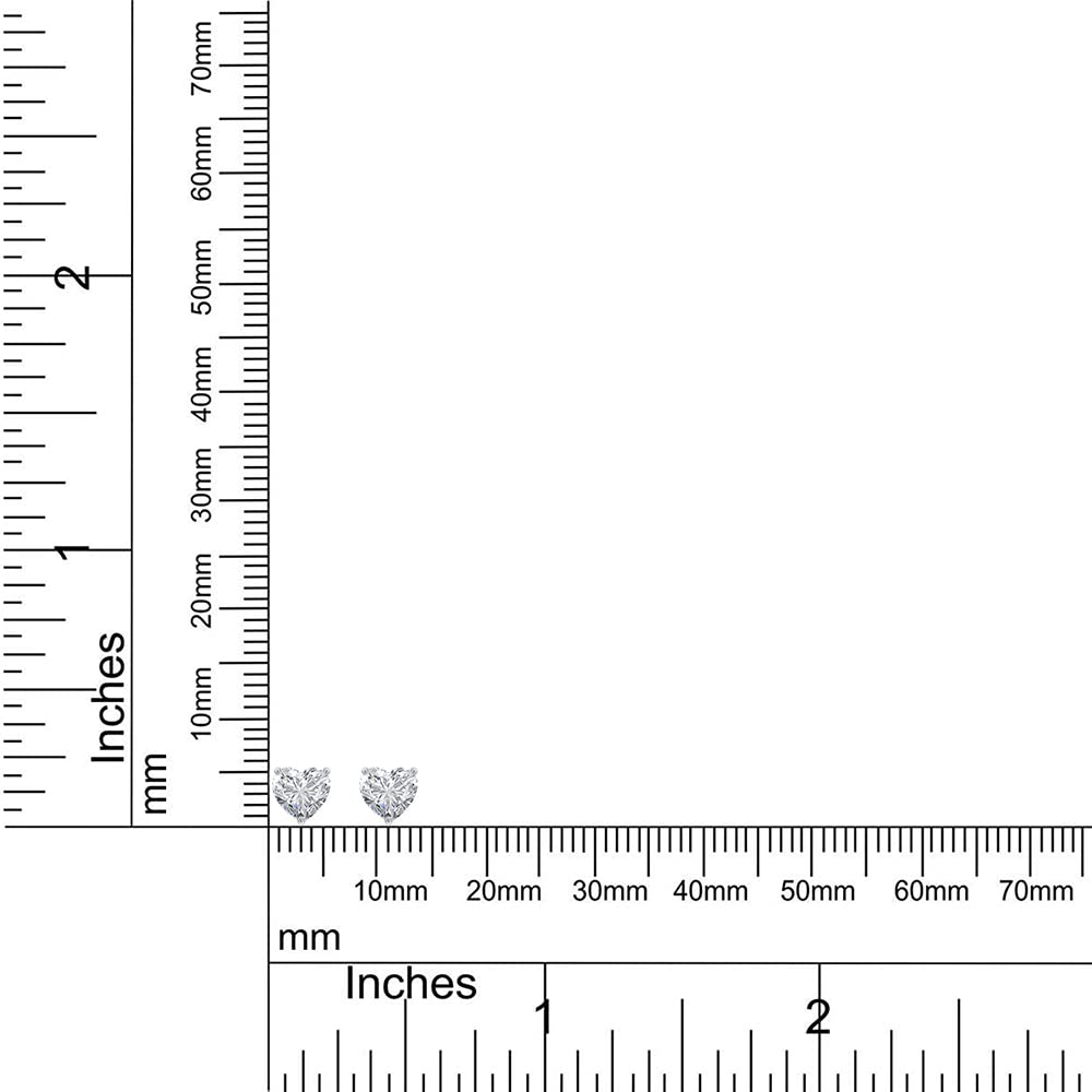 
                      
                        Heart Shape Lab Created Moissanite Heart Solitaire Stud Earrings For Women Men In 925 Sterling Silver (1 Cttw To 2 Cttw)
                      
                    