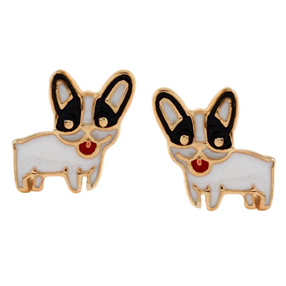 
                      
                        Jewelry Black & White Enamel Bulldog Pet Puppy Dog Stud Earrings 925 Sterling Silver
                      
                    