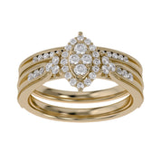 Marquise Cut Bridal Set Lab Grown Diamond Ring