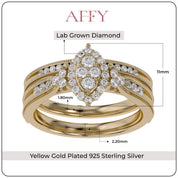 Marquise Cut Bridal Set Lab Grown Diamond Ring
