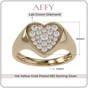 Heart Signet Promise Lab Grown Diamond Ring