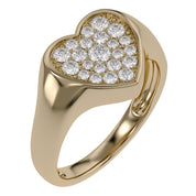 Heart Signet Promise Lab Grown Diamond Ring