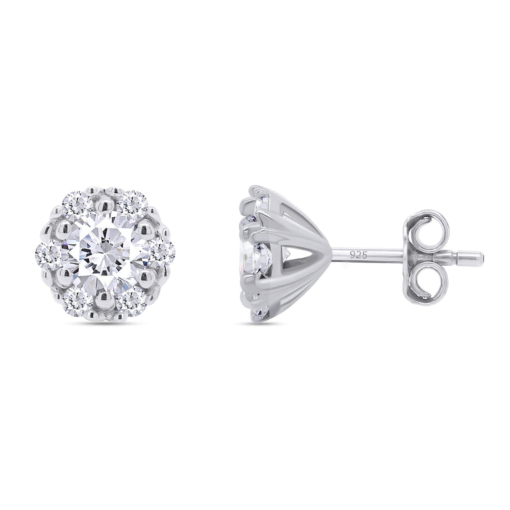 
                      
                        1 Carat Round Cut Lab Created Moissanite Diamond Push Back Flower Studs Earrings In 925 Sterling Silver (1 Cttw)
                      
                    