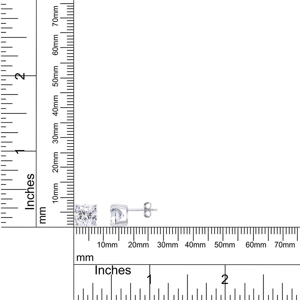 
                      
                        3 Carat 7MM Cushion Cut Lab Created Moissanite Diamond Push Back Stud Earrings In 925 Sterling Silver (3 Cttw)
                      
                    