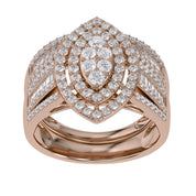 Vintage Style Bridal Set Lab Grown Diamond Ring