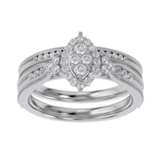 Marquise Cut Bridal Set Lab Grown Diamond Ring