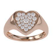 Heart Signet Promise Lab Grown Diamond Ring