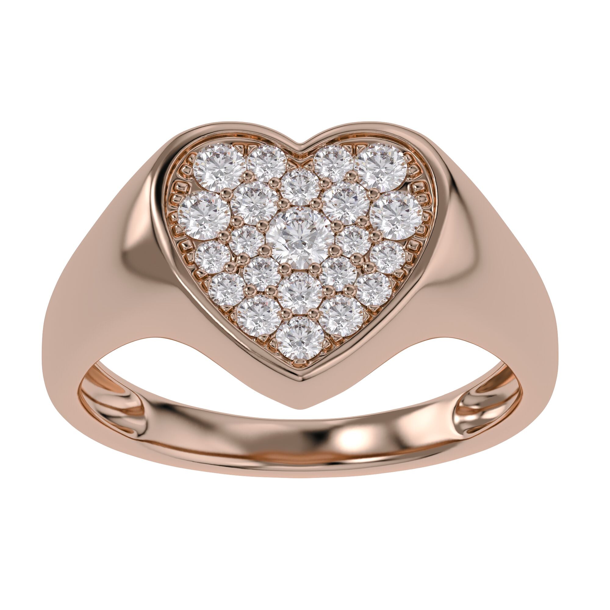 Heart Signet Promise Lab Grown Diamond Ring