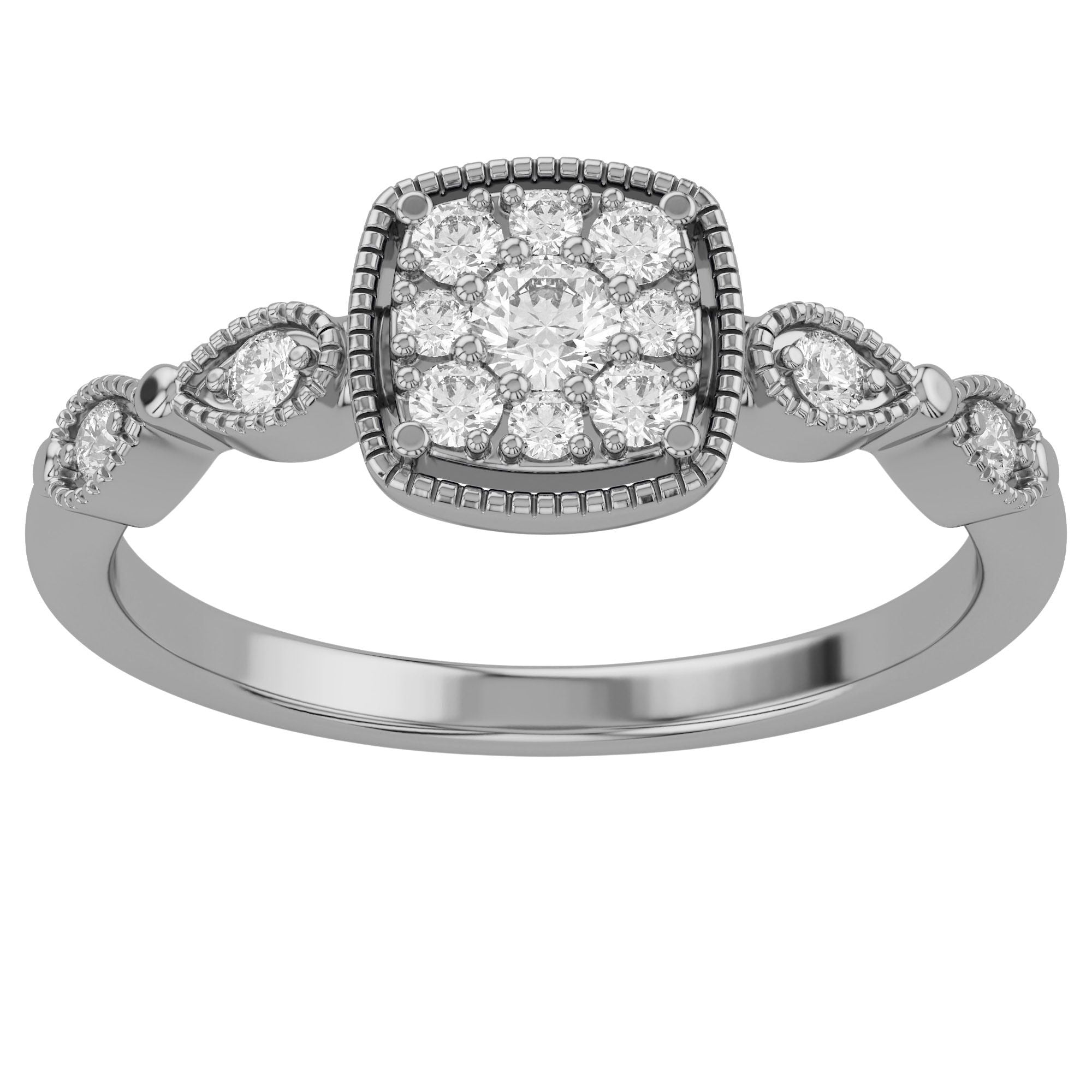 Cushion Shaped Promise Lab Grown Diamond Ring