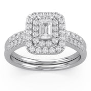 Double Halo Bridal Set Lab Grown Diamond Ring