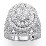 Oval Frame Halo Engagement Lab Grown Diamond Ring