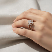 0.5 Ctw Lab Grown Diamond Split Shank Heart Promise Ring