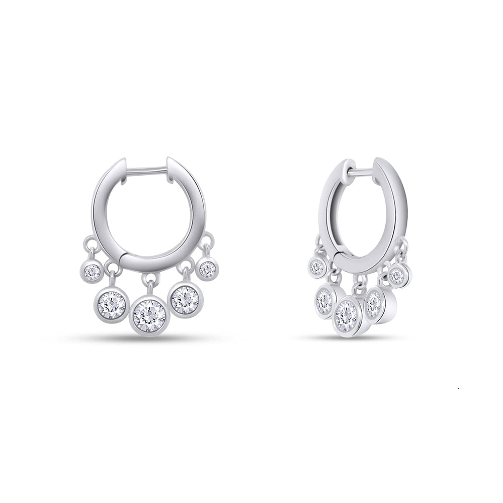 
                      
                        1.29 Carat Center Stone 4MM Round Cut Lab Created Moissanite Diamond Hoop Earrings In 925 Sterling Silver (1.29 Cttw)
                      
                    