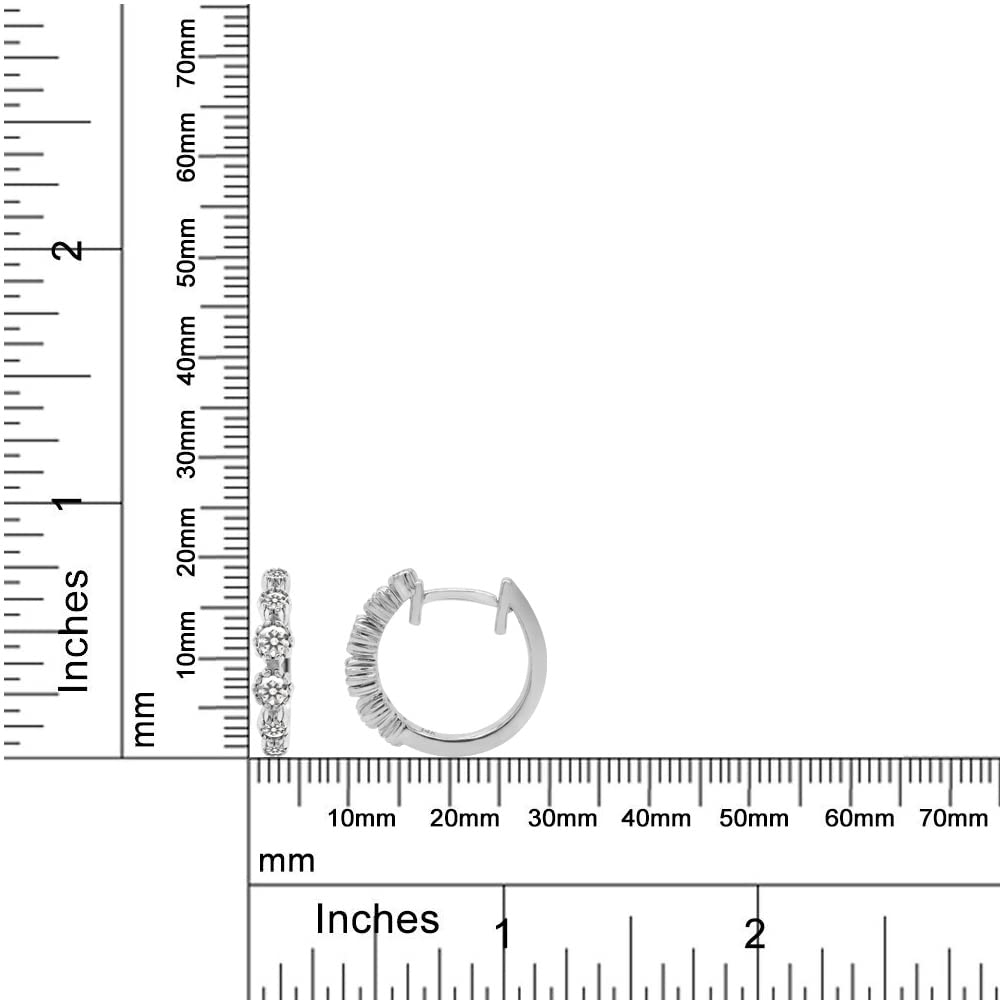 
                      
                        2/5 Carat Round Cut Lab Created Moissanite Diamond Daisy Flower Huggie Hoop Earrings For Women In 10K Or 14K Solid Gold (0.40 Cttw)
                      
                    