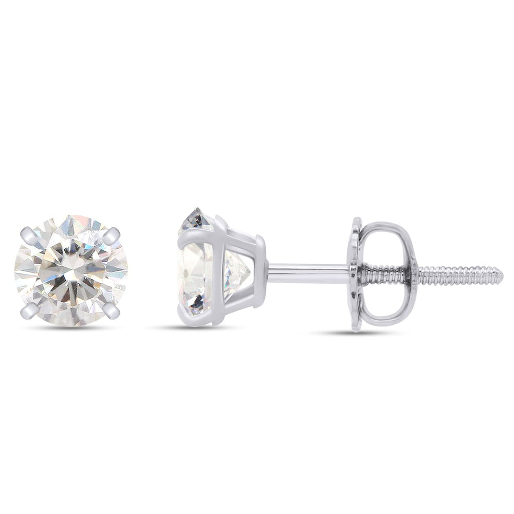 
                      
                        4/5 Carat Lab Created Moissanite Diamond Screw Back Solitaire Stud Earrings in 10K or 14K Solid Gold For Women (0.80 Cttw)
                      
                    