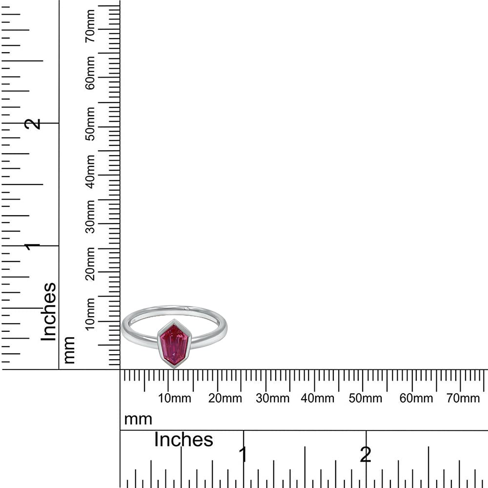 0.85 Carat Kite Shape Pink IGI Certified Lab Grown Diamond Bezel Set Solitaire Engagement Wedding Ring For Women In 10K Or 14K Solid Gold