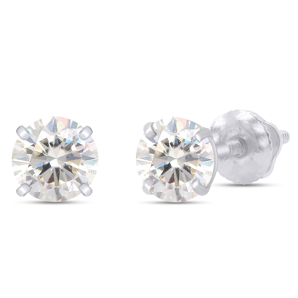 
                      
                        4/5 Carat Lab Created Moissanite Diamond Screw Back Solitaire Stud Earrings in 10K or 14K Solid Gold For Women (0.80 Cttw)
                      
                    