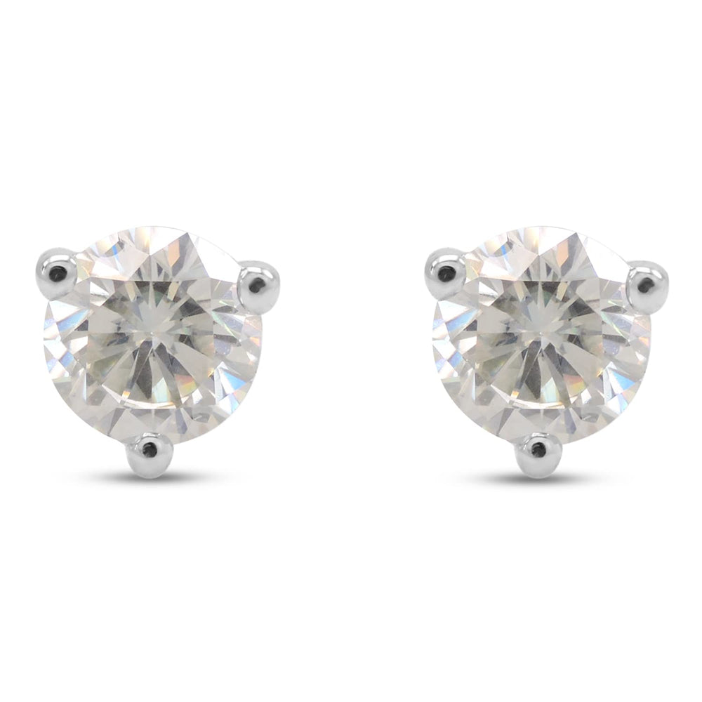 
                      
                        1 1/2 Carat 6MM Round Cut Lab Created Moissanite Diamond Solitaire Stud Earrings In 10K Or 14K Solid Gold (1.50 Cttw)
                      
                    