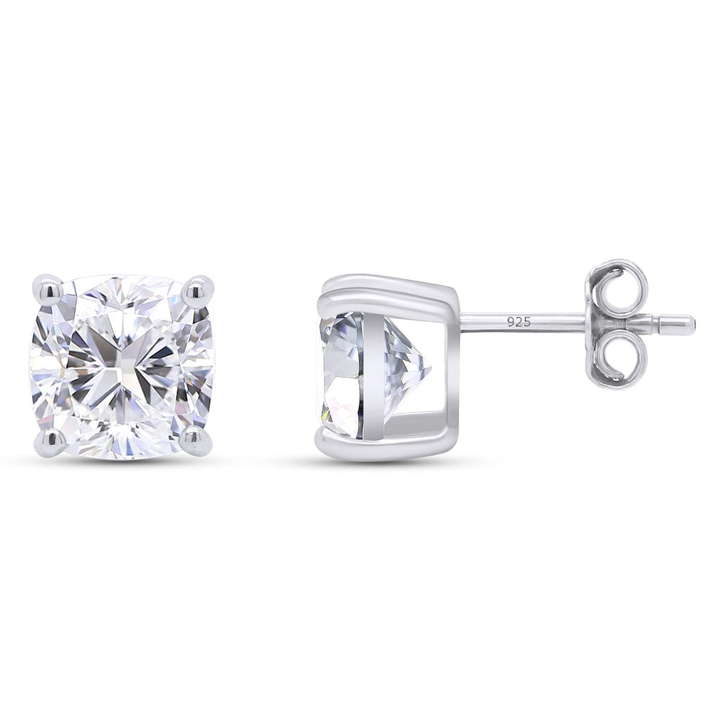 
                      
                        3 Carat 7MM Cushion Cut Lab Created Moissanite Diamond Push Back Stud Earrings In 925 Sterling Silver (3 Cttw)
                      
                    