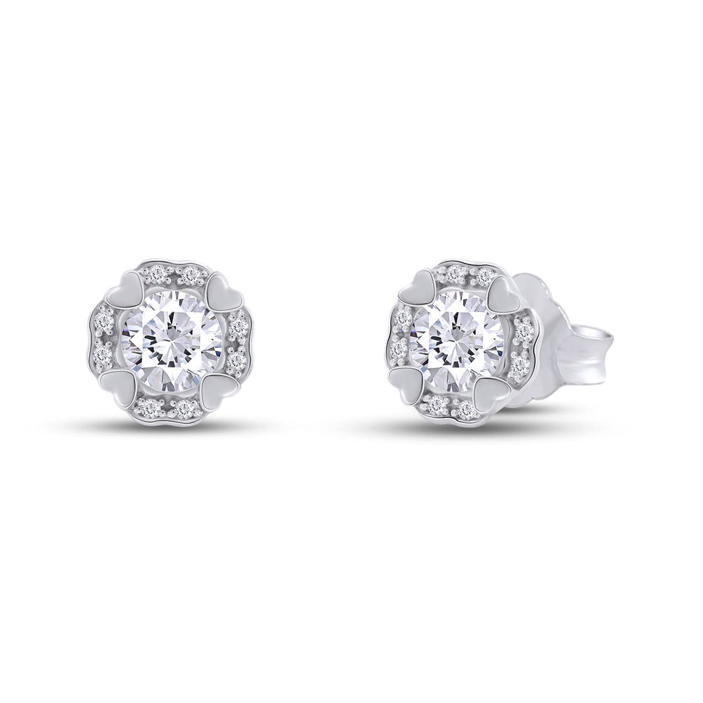 1 Carat Lab Created Moissanite Diamond Stud Earring For Men Women In 925 Sterling Silver (1 Cttw)