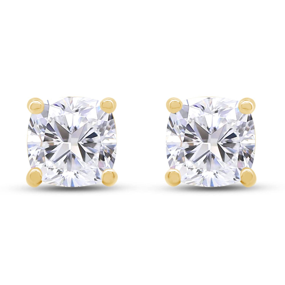 
                      
                        1 Carat Cushion Cut Lab Created Moissanite Diamond Push Back Solitaire Stud Earrings In 925 Sterling Silver (1 Cttw)
                      
                    