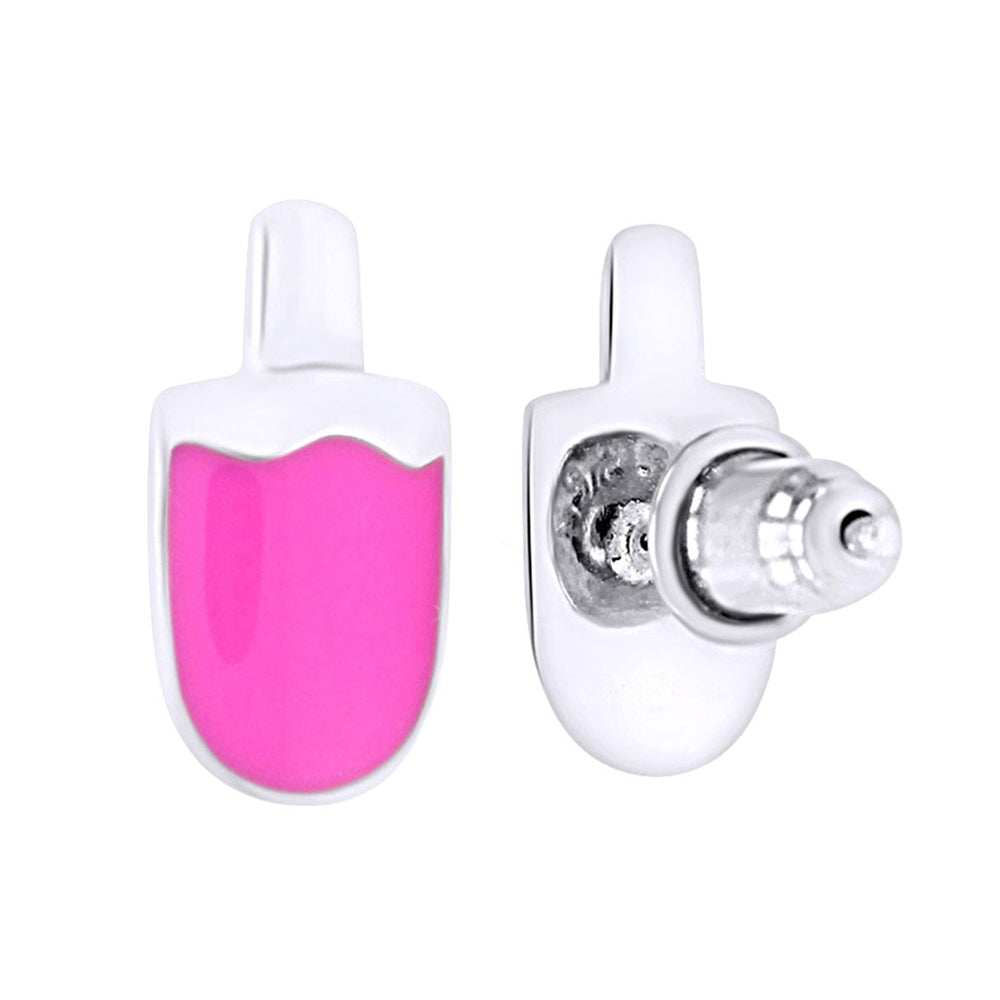 
                      
                        Jewelry Candy Ice Cream Pink Enamel Stud Earrings In 925 Over Sterling Silver
                      
                    