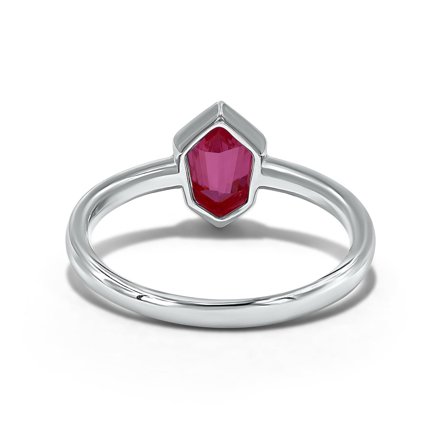 0.85 Carat Kite Shape Pink IGI Certified Lab Grown Diamond Bezel Set Solitaire Engagement Wedding Ring For Women In 10K Or 14K Solid Gold