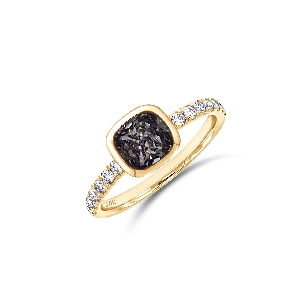 
                      
                        1.15 Ct Black Cushion And 0.30 Ct G Color Round Cut IGI Certified Lab Grown Diamond Eternity Solitaire Engagement Ring In 10K Or 14K Solid Gold
                      
                    